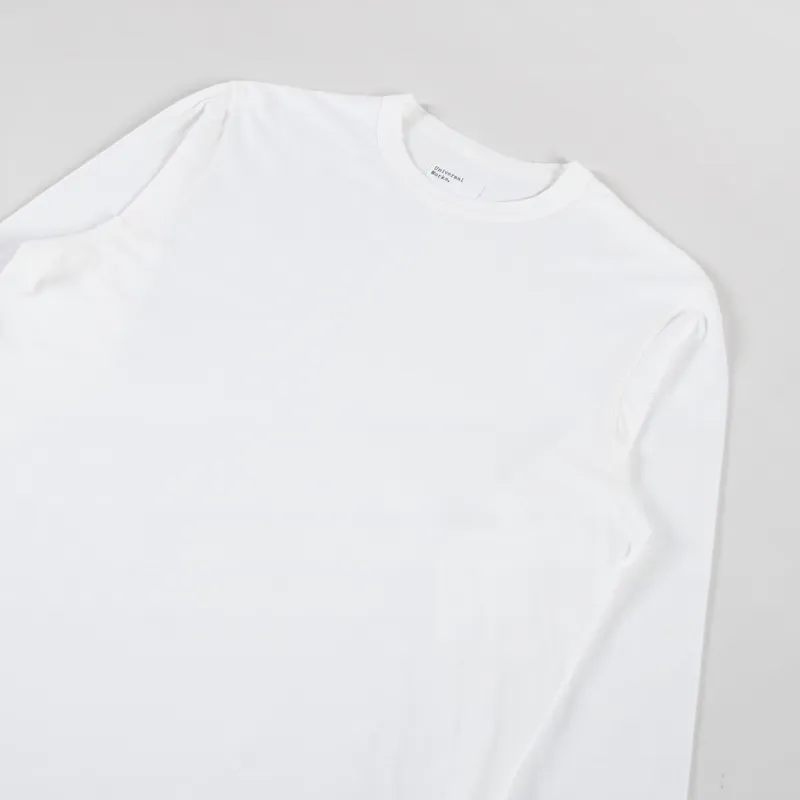 Universal Works Long Sleeve Core T Shirt Ecru Single Jersey-1