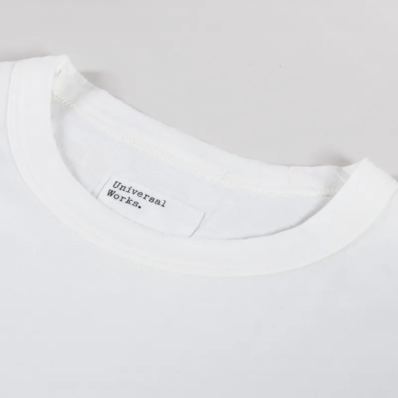 Universal Works Long Sleeve Core T Shirt Ecru Single Jersey-2