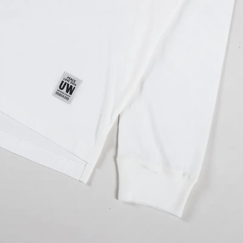 Universal Works Long Sleeve Core T Shirt Ecru Single Jersey-3