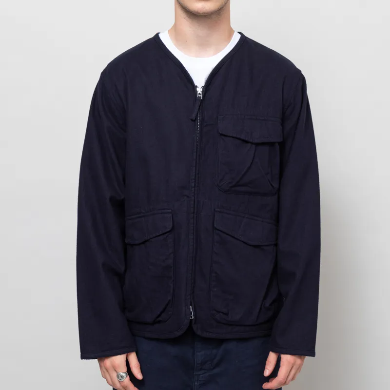Universal Works Parachute Liner Jacket Navy Brushed Moleskin