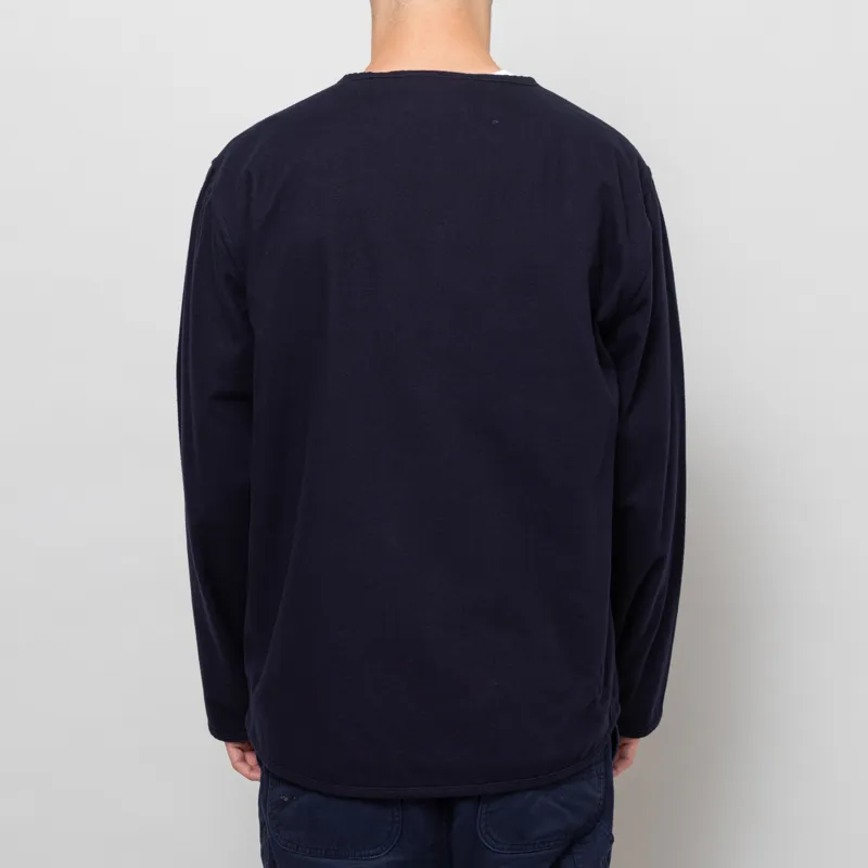 Universal Works Parachute Liner Jacket Navy Brushed Moleskin-3