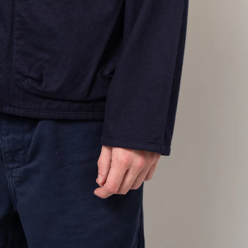 Universal Works Parachute Liner Jacket Navy Brushed Moleskin-9