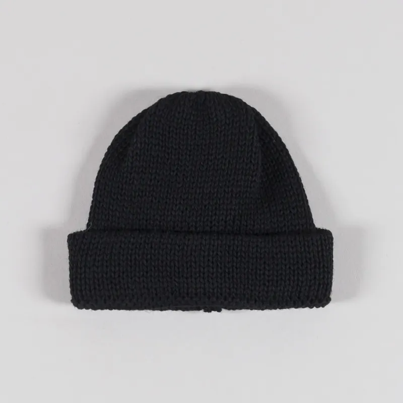 Universal Works Short Watch Cap Black British Wool