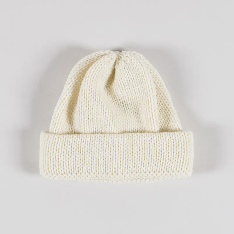 Universal Works Short Watch Cap Ecru British Wool