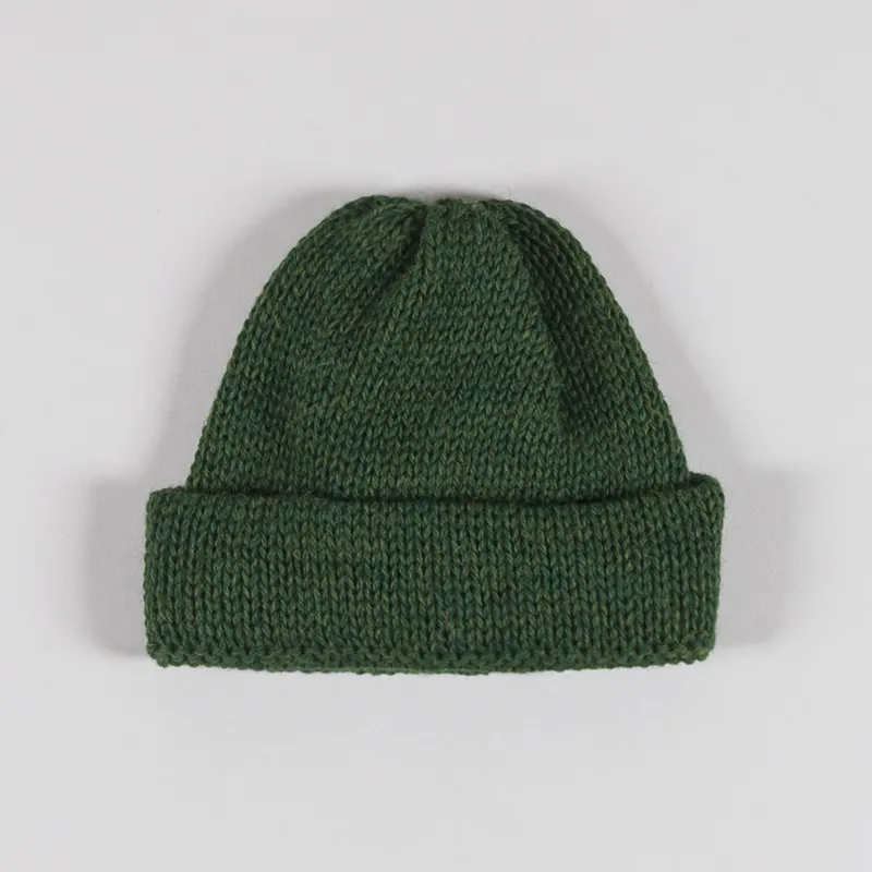 Universal Works Short Watch Cap Green British Wool