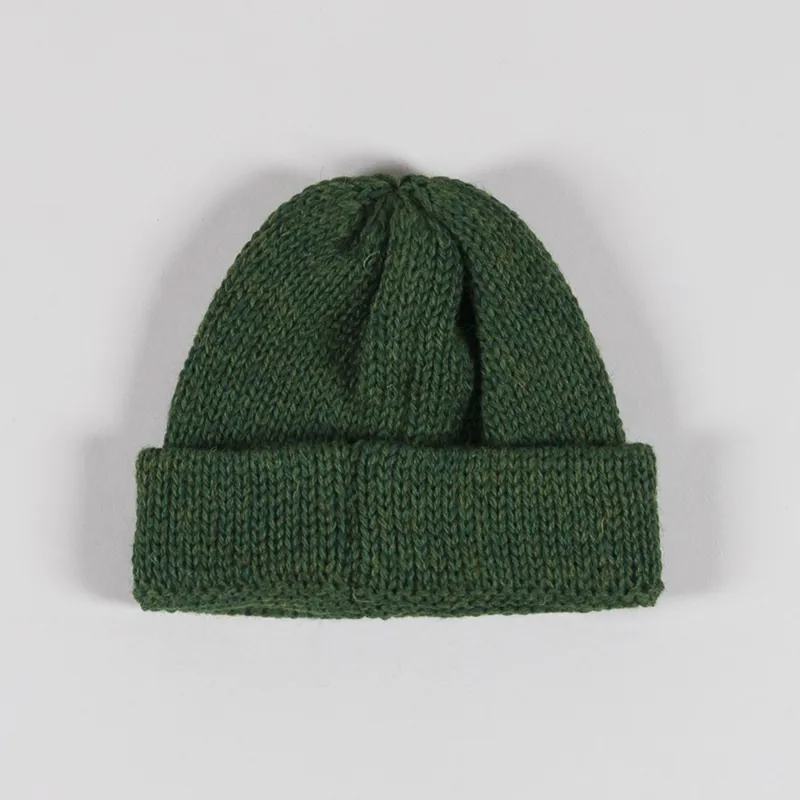 Universal Works Short Watch Cap Green British Wool-1