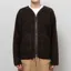 Universal Works Womens Zip Liner Jacket Brown Galaxy Fleece