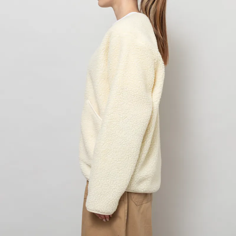 Universal Works Womens Zip Liner Jacket Ecru Galaxy Fleece-2