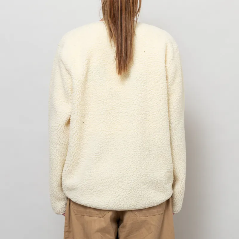 Universal Works Womens Zip Liner Jacket Ecru Galaxy Fleece-3