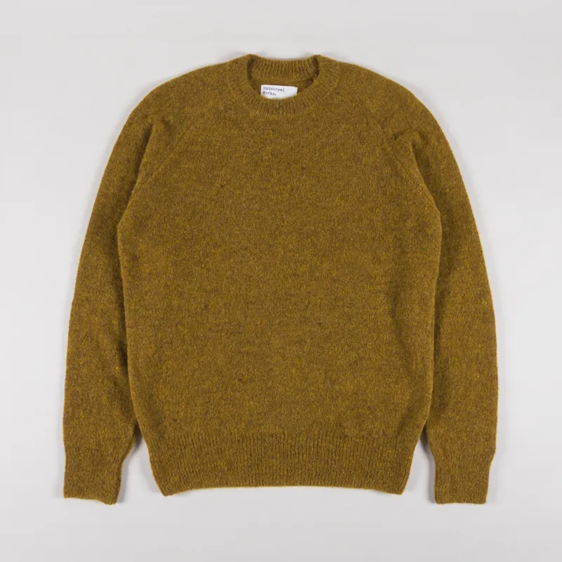 Universal Works Lyon Crew Gold Alpaca Knit