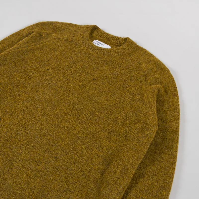 Universal Works Lyon Crew Gold Alpaca Knit-2