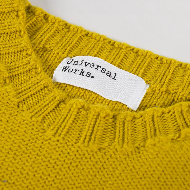 Universal Works Seamless Crew Gold Shetland Wild-4