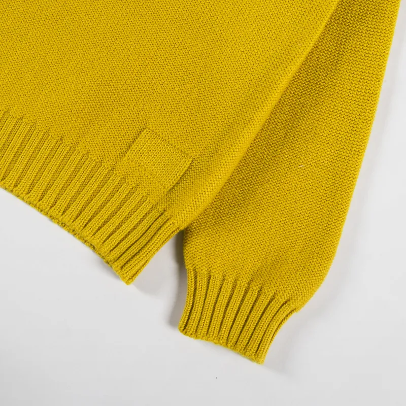 Universal Works Seamless Crew Gold Shetland Wild-7