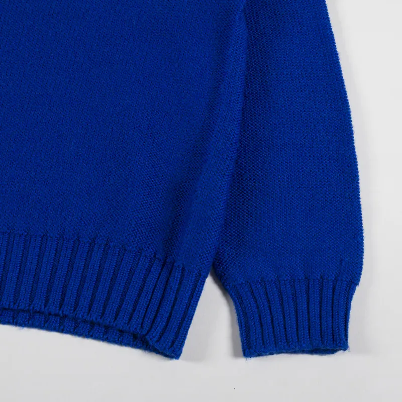 Universal Works Seamless Crew Work Blue Shetland Wild-6