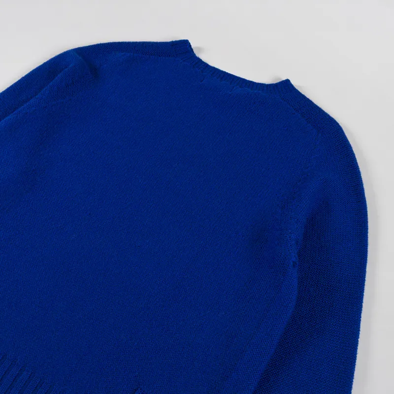 Universal Works Seamless Crew Work Blue Shetland Wild-3