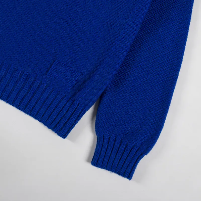 Universal Works Seamless Crew Work Blue Shetland Wild-5