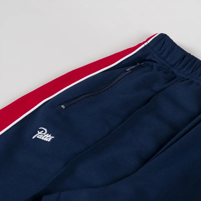 Patta Tricot Straight Track Pants Black Iris-8