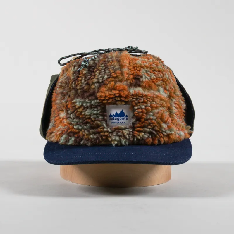 Patagonia Range Earflap Cap Sun Wave Raptor Brown-1