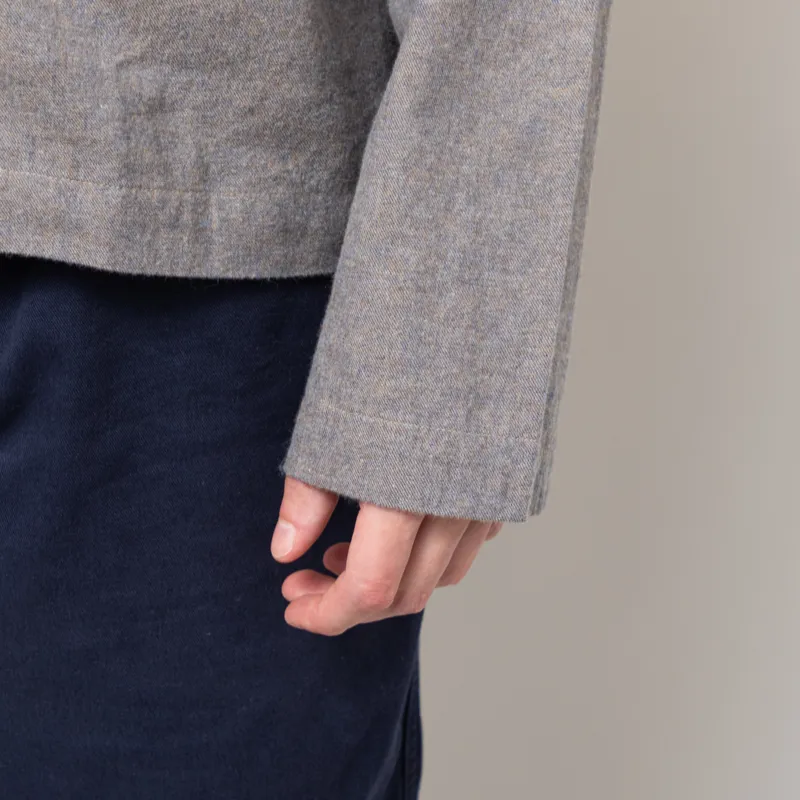 Universal Works Zip Shirt Brown Brushed Flannel-8