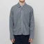 Universal Works Zip Shirt Navy Brushed Flannel