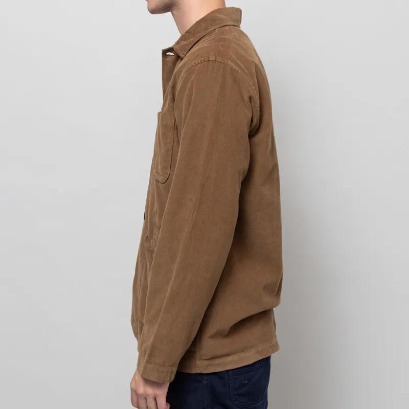 Universal Works Bakers Overshirt Khaki Organic Fine Cord-2