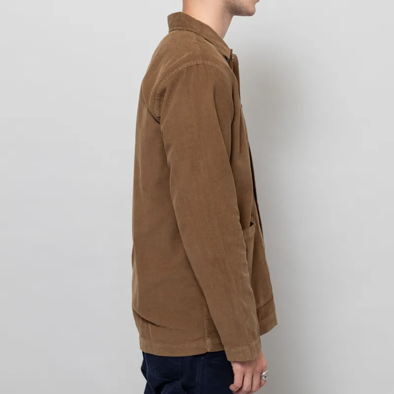 Universal Works Bakers Overshirt Khaki Organic Fine Cord-4
