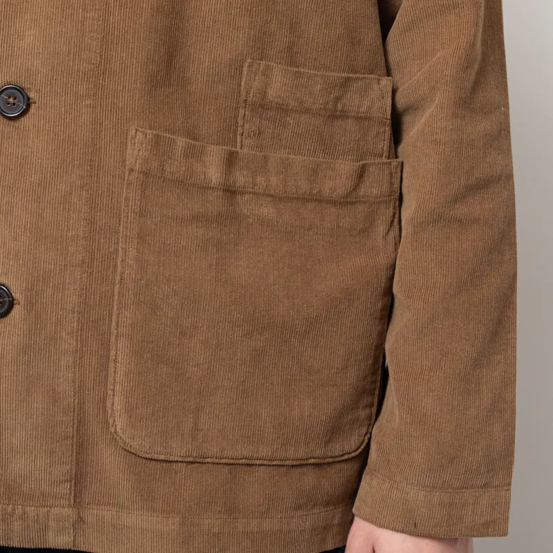 Universal Works Bakers Overshirt Khaki Organic Fine Cord-8