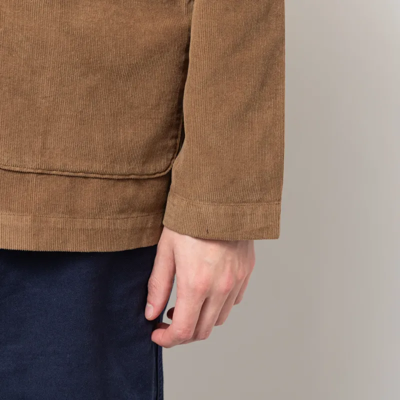 Universal Works Bakers Overshirt Khaki Organic Fine Cord-11