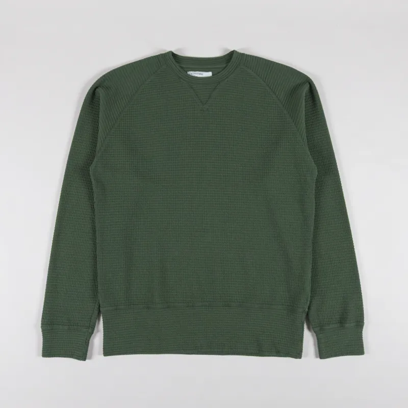 Universal Works Mr K Crew Sweatshirt Green Fantasy Interlock