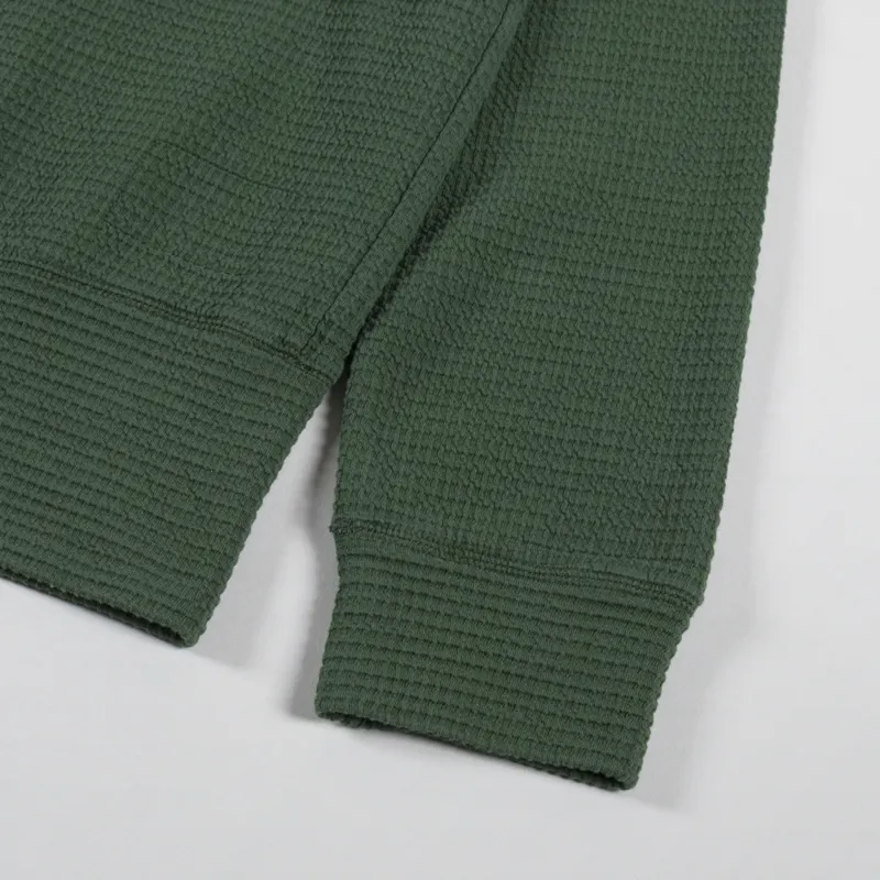 Universal Works Mr K Crew Sweatshirt Green Fantasy Interlock-6