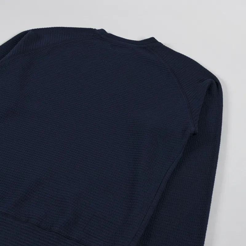 Universal Works Mr K Crew Sweatshirt Navy Fantasy Interlock-3