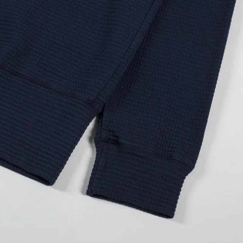 Universal Works Mr K Crew Sweatshirt Navy Fantasy Interlock-6