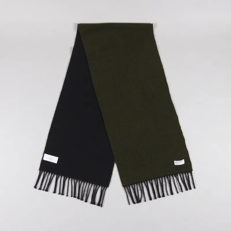 Universal Works Double Sided Scarf Green Black
