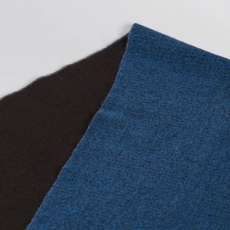 Universal Works Double Sided Scarf Light Blue Brown-2