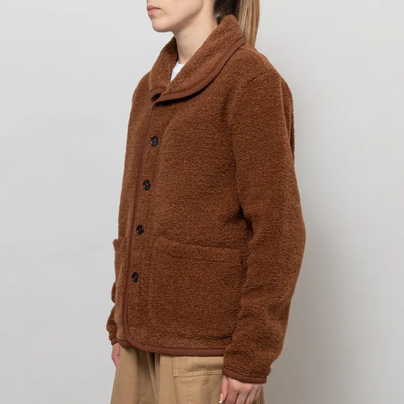 Universal Works Womens Lancaster Jacket Cumin Alvar Fleece-1