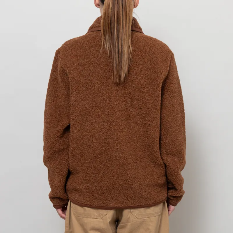 Universal Works Womens Lancaster Jacket Cumin Alvar Fleece-3