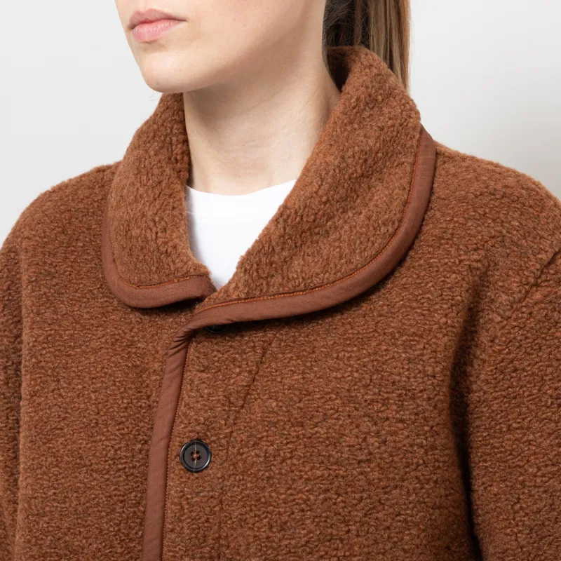 Universal Works Womens Lancaster Jacket Cumin Alvar Fleece-5