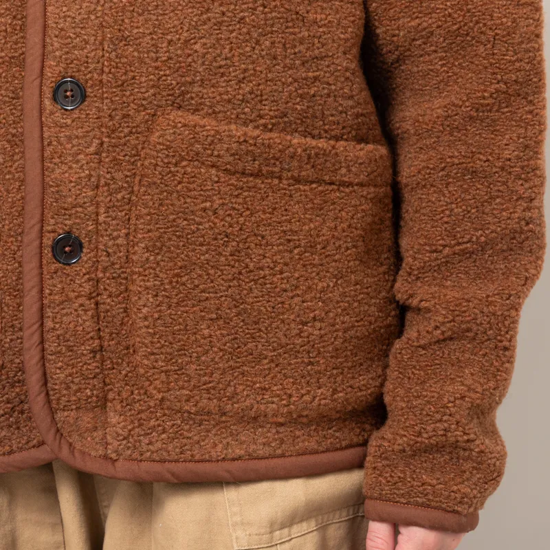 Universal Works Womens Lancaster Jacket Cumin Alvar Fleece-8