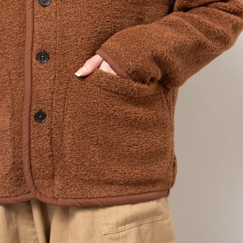 Universal Works Womens Lancaster Jacket Cumin Alvar Fleece-9