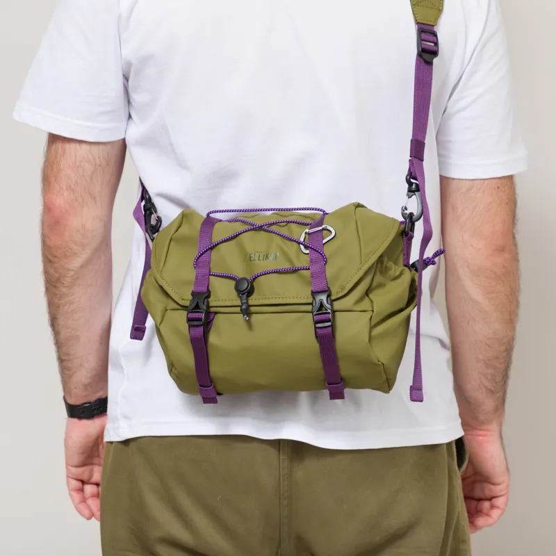 Elliker Oaken Handlebar Crossbody Bag Khaki-4