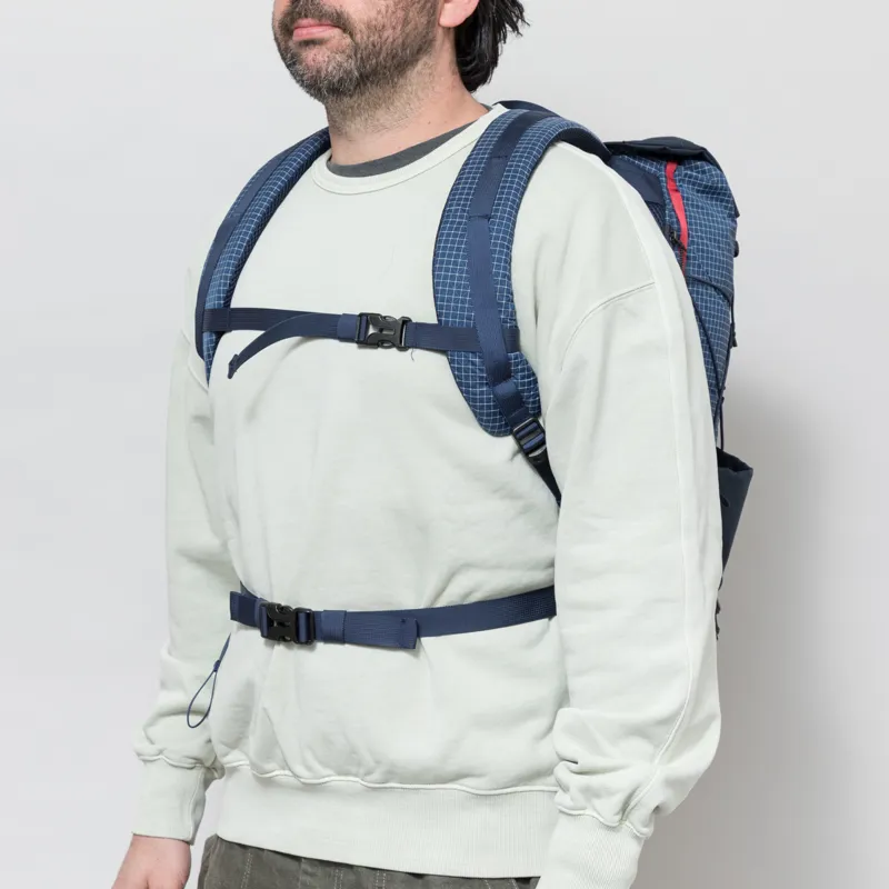 Elliker x Hikerdelic Cautley Flap Over Backpack Navy Red-2