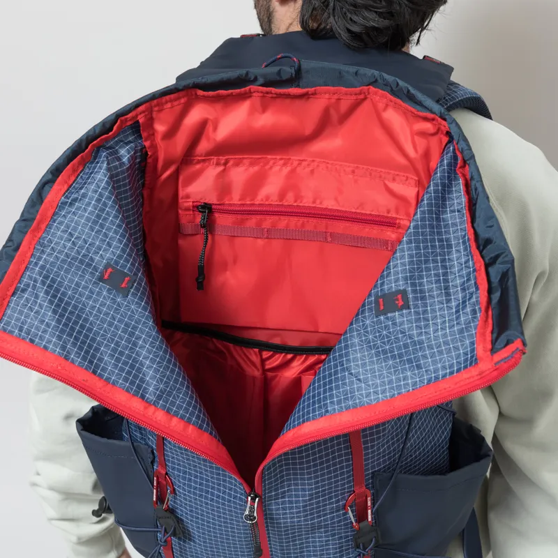 Elliker x Hikerdelic Cautley Flap Over Backpack Navy Red-5