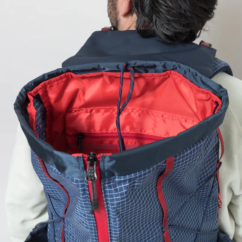 Elliker x Hikerdelic Cautley Flap Over Backpack Navy Red-4