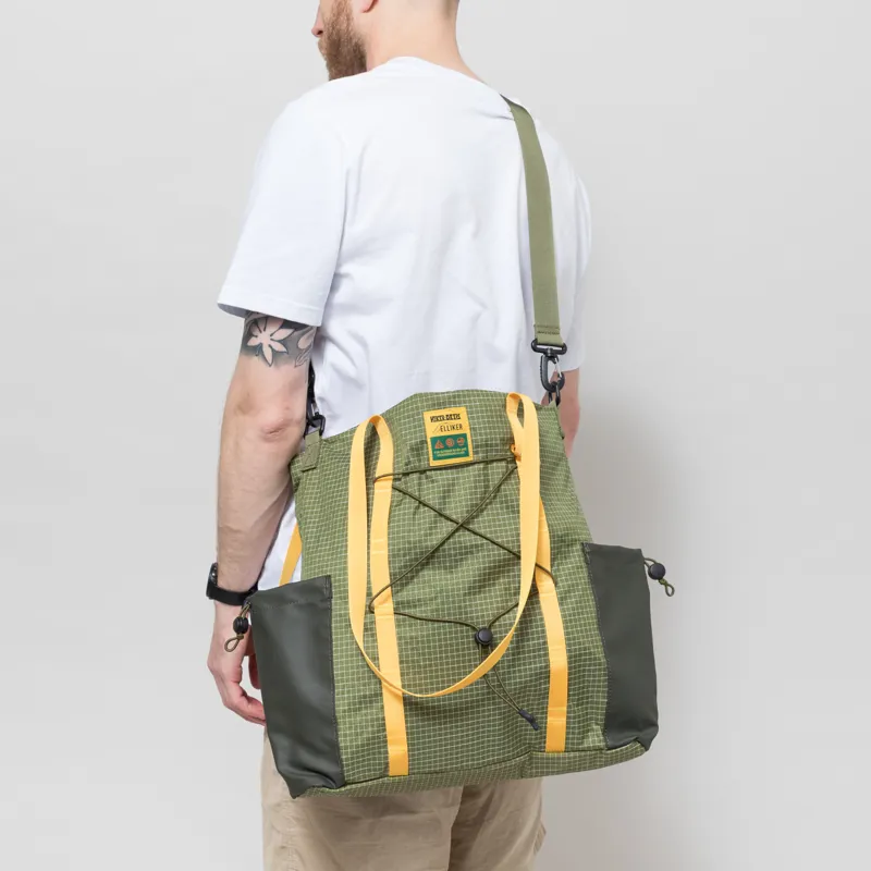 Elliker x Hikerdelic Carston Tote Bag 13L Green Yellow-1