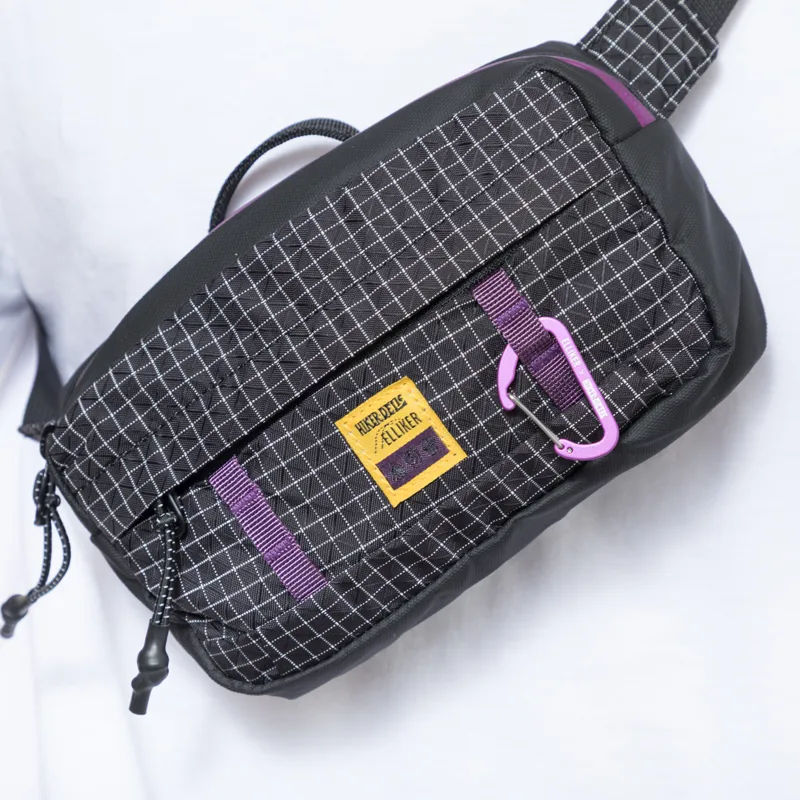 Elliker x Hikerdelic Semer Sling Bag 1L Black Purple-4