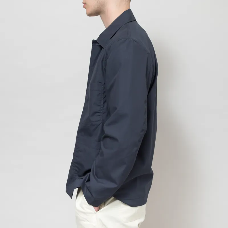 Universal Works Bakers Jacket Navy Recycled Poly Tech-2