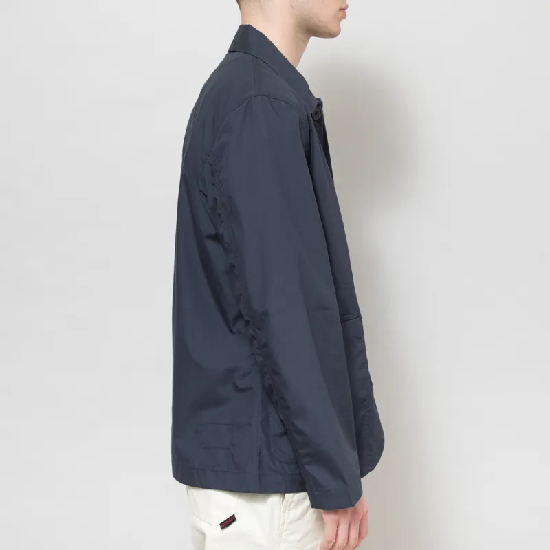 Universal Works Bakers Jacket Navy Recycled Poly Tech-4