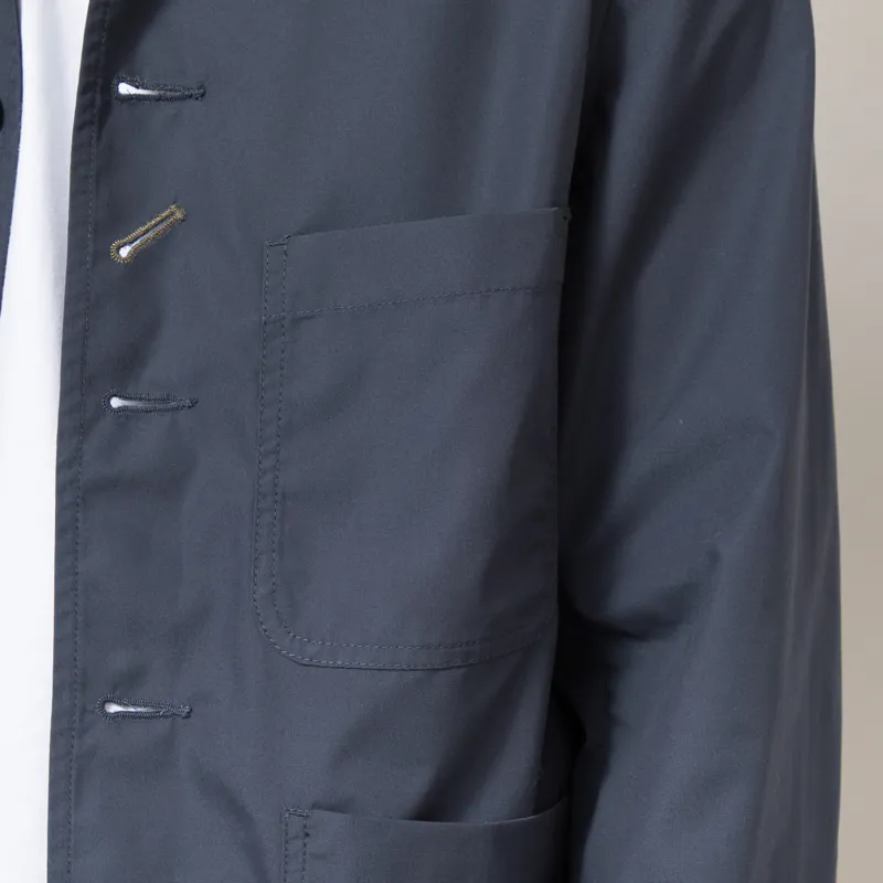 Universal Works Bakers Jacket Navy Recycled Poly Tech-7