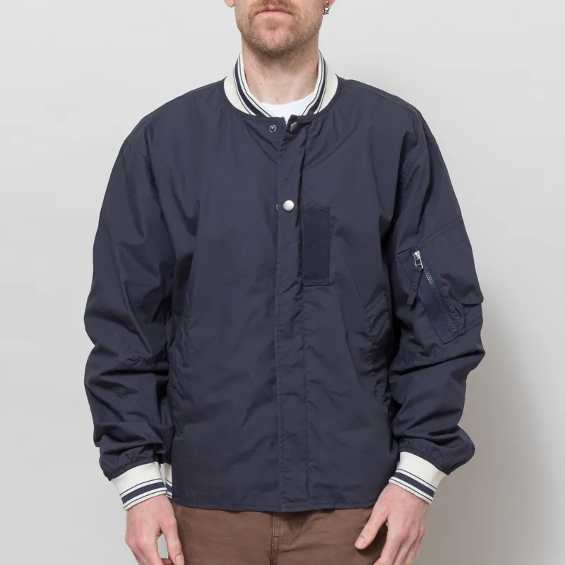 Universal Works NS Bomber Jacket Navy Peached Poplin