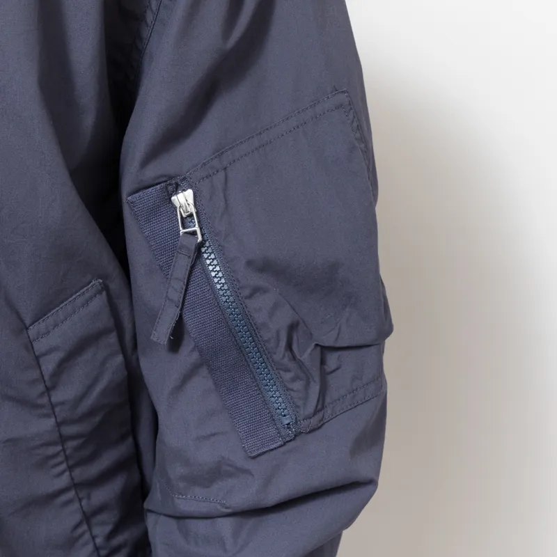 Universal Works NS Bomber Jacket Navy Peached Poplin-10